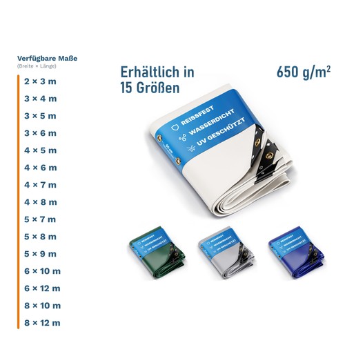 Nemaxx abdeckplane 650g pvc - 650g,
